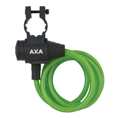 AXA spiraalkabelslot Zipp 120cm, Ø8mm, groen